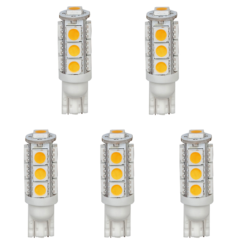 Miniature Wedge Retrofit 194 921 168 LED Bulb, 13 SMD 5050 LEDs, DC12V 2.6W, 15-20W Equal, 5-Pack, 3000K 6000K optional